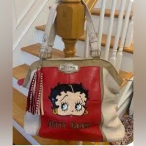 Betty Boop Red and Tan Shoulder Bag / Bk.Pouch